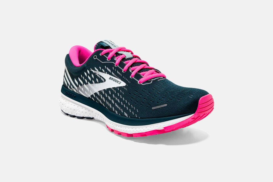 Brooks Ghost 13 Road Running Shoes - Womens - Navy/Pink - OP2390574